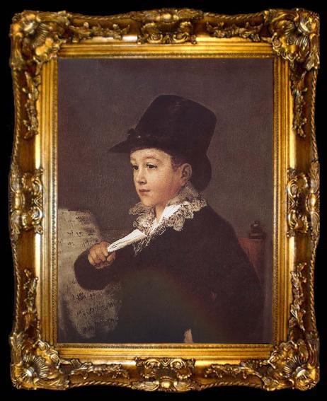 framed  Francisco Goya Portrait of Mariano Goya, ta009-2